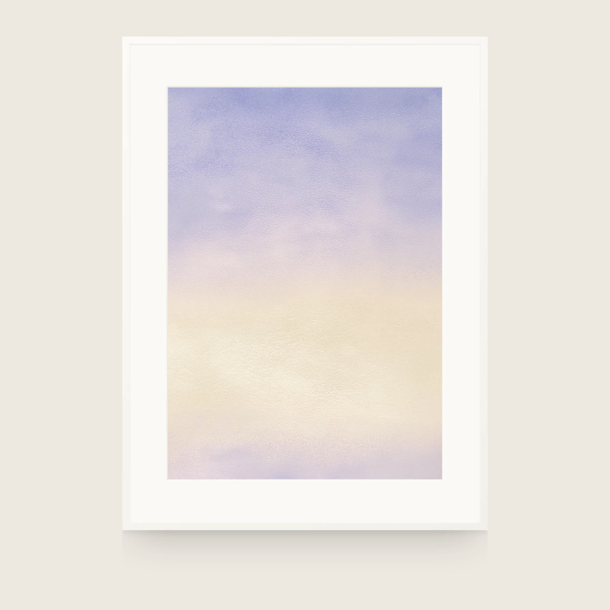 Ceramics III — Field. Pale field running from lilac at the top to cream at the bottom, with no defined edges. Shown framed. Frames and mounts are not included.