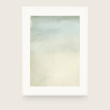 Ceramics X — Fade. Very pale sheet, soft grey-green at the top dissolving gradually into cream at the bottom. Shown framed. Frames and mounts are not included.