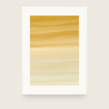 Ceramics XIII — Amber. Ochre across the top breaking into long horizontal drifts and thinning to near-white at the bottom. Shown framed. Frames and mounts are not included.