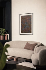 Patina VI — Copper. Dense copper-brown texture with patches of blue-grey underneath. Hung on a wall in a room. Shown framed. Frames and mounts are not included.