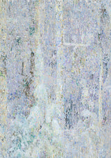 Glacier IV — Glint. Pale field of small vertical flecks in lavender, grey and white, with yellow specks and darker streaks near the left edge. The unframed sheet.