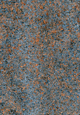 Impressions XI — Gravel. Small blue-grey flakes with orange and rust scattered evenly throughout. The unframed sheet.