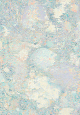Forestry IX — Mound. Tiny pale blue and lilac fragments, with a large soft rounded form at the centre and cream masses beneath. The unframed sheet.