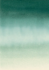 Ceramics IV — Verge. Deep green at the top grading through teal to pale cream, palest about three-fifths down with a slight return to green below. The unframed sheet.