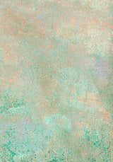 Botanics IX — Grain. A fine even texture of mint and apricot flecks, turning greener and denser at the bottom. The unframed sheet.