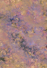 Patina II — Vein. Lilac and gold field scattered with small dots, crossed by dark broken veins. The unframed sheet.