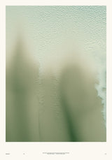 Ceramics XII — Blur. Pale mint sheet, grainy at the top, with soft blurred olive shapes rising from the lower edge. The unframed annotated sheet, with the printed footer along the bottom edge.