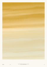Ceramics XIII — Amber. Ochre across the top breaking into long horizontal drifts and thinning to near-white at the bottom. The unframed annotated sheet, with the printed footer along the bottom edge.