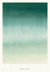 Ceramics IV — Verge. Deep green at the top grading through teal to pale cream, palest about three-fifths down with a slight return to green below. The unframed annotated sheet, with the printed footer along the bottom edge.