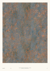 Impressions VIII — Ember. Grey-blue ground covered evenly in small orange flecks, with no lighter or darker areas. The unframed annotated sheet, with the printed footer along the bottom edge.
