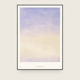 Ceramics III — Field. Pale field running from lilac at the top to cream at the bottom, with no defined edges. The annotated sheet, which carries the piece's name and the words about it printed along the foot. Shown framed. Frames and mounts are not included.